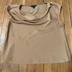 Banana Republic Sleeveless Cowl Neck Top - Camel Brown